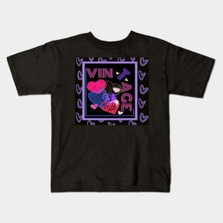 Vintage Valentine Hearts Apathecary by Rachael K Kids T-Shirt